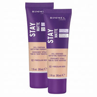 Thumbnail for Image 27 of Porcelain Ivory / 1 Fl Oz (Pack of 2) for the product Rimmel Stay Matte Liquid Foundation