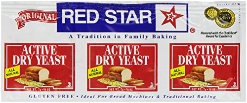 Image 1 of 0.75 Ounce (Pack of 1) for the product Red Star Yeast Active Dry Gluten Free 3 Count, 0.75 Ounce