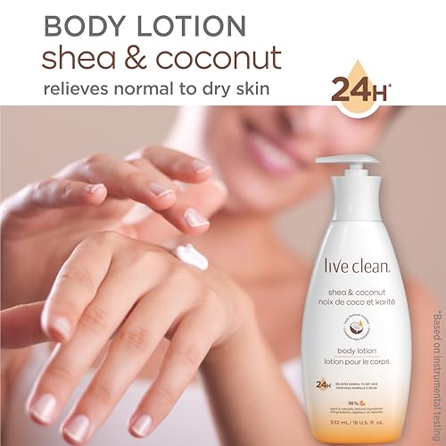 Image 3 of Live Clean Moisturizing Shea and Coconut Body Lotion, 18 Fl Oz (Pack of 2)
