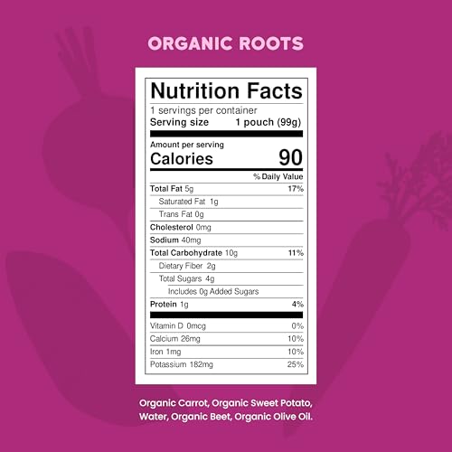 Image 2 of Serenity Kids Organic Roots Baby Pouches, No Added Sugar, 3.5 Oz, 6 Pack