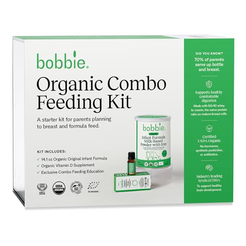 Image 1 of Default Title for the product Bobbie Organic Combo Feeding Kit, Baby Formula & Vitamin D Drops 400 IU