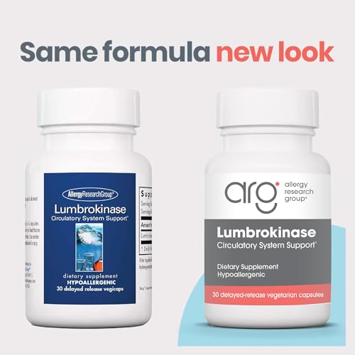Image 4 of Allergy Research Group ARG Lumbrokinase 32 mg Delayed-Release, 30 Capsules