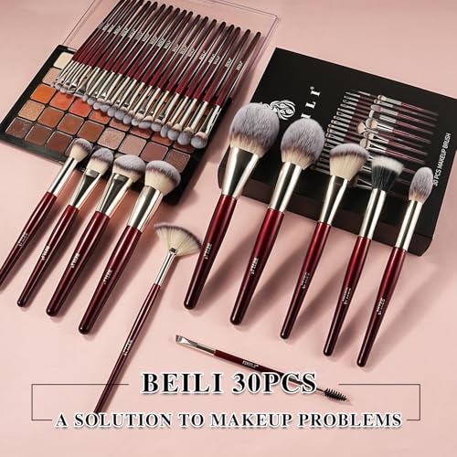 Image 3 of BEILI 30Pcs Makeup Brushes Set