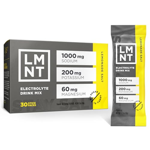 Image 8 of Lemonade Salt / 0.3 Ounce (Pack of 30) for the product Drink LMNT Zero Sugar Electrolytes Drink Mix