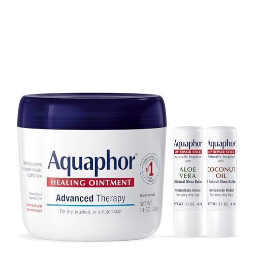 Image 1 of Default Title for the product Aquaphor Healing Ointment Skin Care Bundle 14 oz + Lip Repair Sticks