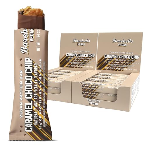 Image 1 of Default Title for the product BAREBELLS Vegan Protein Bars Caramel Choco Chip, 24-Pack