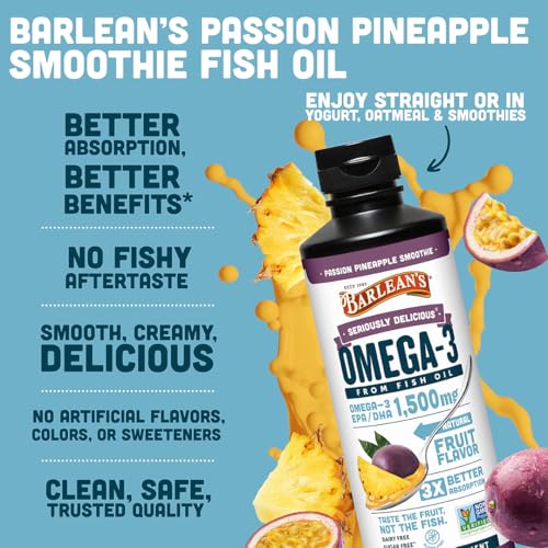 Image 4 of Barlean's Passion Pineapple Omega-3 Fish Oil, 16oz
