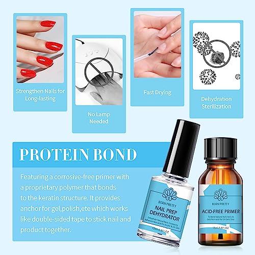 Image 3 of Born Pretty Nail Dehydrator Nail-Primer 5PCS Nail Prep Kit