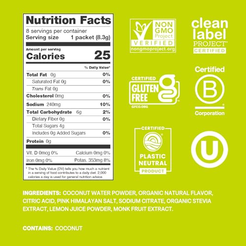 Image 2 of Cure Hydration Electrolyte Drink Powder Lime 8 Packets