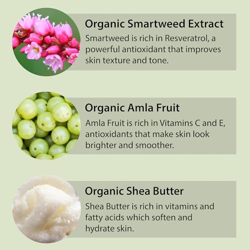 Image 5 of Vitamin C + Resveratrol Facial Hydration Mask - USDA Certified Organic Hydrating Moisturizer Face Cream- 1.7 oz
