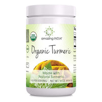 Thumbnail for Image 1 of Default Title for the product Amazing India USDA Certified Organic Turmeric Powder 16 Oz (1 Lb) Supplement