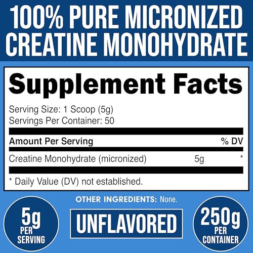 Image 2 of Bucked Up Pure Micronized Creatine Monohydrate 250 Grams
