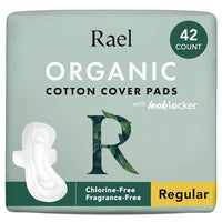 Thumbnail for Image 1 of Default Title for the product Rael Organic Cotton Cover Sanitary Pads for Women Moderate (Regular, 42 Ct)