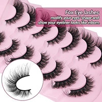 Thumbnail for Image 5 of Winifred Russian Strip Lashes Cat Eye Fox Eye Faux Mink Lashes 20MM Pack 7 Pairs