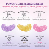 Thumbnail for Image 3 of AILEORY Under Eye Patches for Dark Circles, Puffiness, Fine Lines, Eye Mask Set with Retinol, 24K Gold, Caffeine, Gel Mask, 24 Pairs