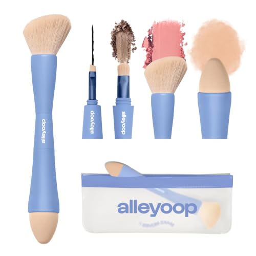 Image 1 of Default Title for the product ALLEYOOP Multi-Tasker 4-in-1 Travel Makeup Brush Set, Blush Sponge