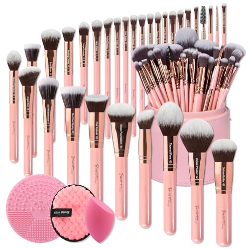 Image 1 of Default Title for the product Bueart Design 30Pcs PRO Makeup Brushes Set Ultra Soft Dense Hair (Pink)