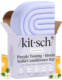 Thumbnail for Image 2 of 2.7 Ounce (Pack of 1) for the product Kitsch Purple Conditioner Bar Soap for Blondes Hair Care - 3 oz