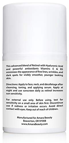Image 5 of Retinol Cream for Face 2.5% with Hyaluronic Acid & Vitamins E & B5, 1.7 fl. oz. (Pack of 2)