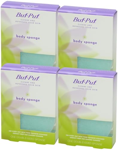 Image 2 of 1 Count (Pack of 4) for the product Buf-Puf Body Sponge Bath Sponge Dermatologist Developed Reusable Exfoliating