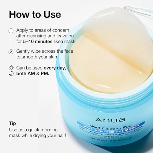 Image 7 of ANUA 8 Hyaluronic Acid Catechin Calming Pad, 110 Pads