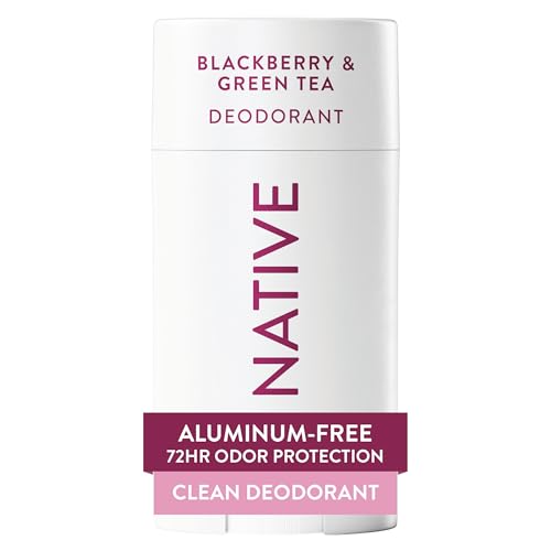 Image 1 of Default Title for the product Native Deodorant Contains Naturally Derived Ingredients, 72 Hour Odor Control, Deodorant for Women and Men, Aluminum Free, Blackberry & Green Tea 2.65oz (Pack of 12)
