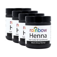 Thumbnail for Image 1 of Default Title for the product Rainbow Research Henna Hair Color and Conditioner Persian Black Deep Ebony 4 Ounce Pack of 4