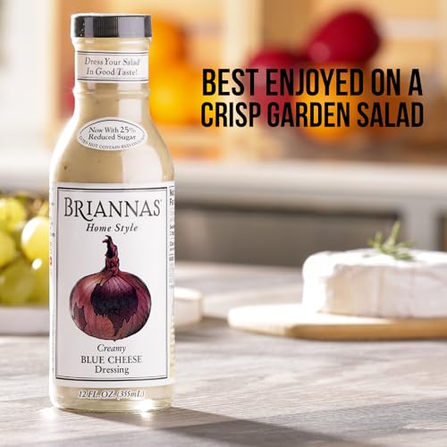 Image 4 of BRIANNAS Home Style Creamy Blue Cheese Dressing 12 oz. Bottles - 6 Pack