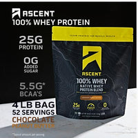 Thumbnail for Image 2 of Ascent 100% Whey Protein Powder 4 lb