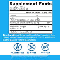 Thumbnail for Image 5 of Doctor's BEST Collagen Peptides Supplement Types 1 & 3, 180 Tablets