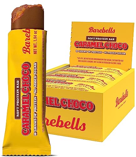 Image 1 of Default Title for the product BAREBELLS Soft Protein Bars Caramel Choco - 12 Count, 1.9oz Bars