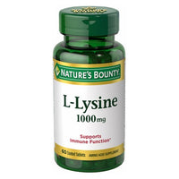 Thumbnail for Nature's Bounty L-lysine 1000 mg 60 tabs