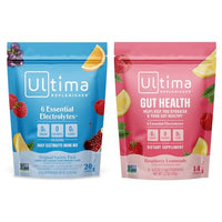 Thumbnail for Image 1 of Default Title for the product Ultima Replenisher Electrolyte Powder Drink Mix Bundle ? Sugar Free ? Variety, Gut Health ? 20 Stickpacks, 14 Stickpacks ? 6 Electrolytes and Minerals ? Keto Friendly, Vegan, Non-GMO