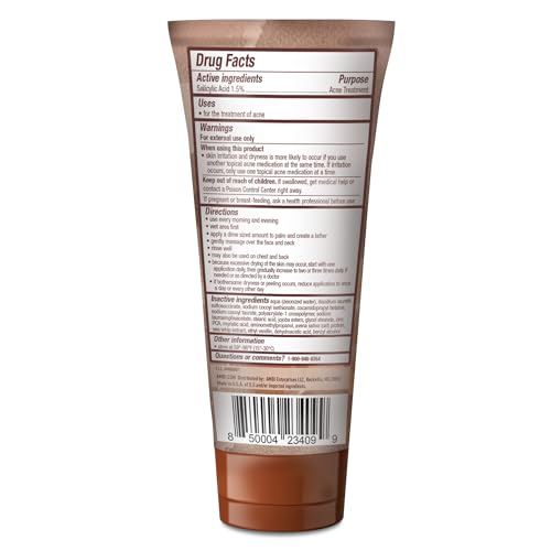 Image 8 of Ambi Even & Clear Gentle Exfoliating Wash with Oat and Sea Whip, Salicylic Acid Acne Treatment, 5 Ounce