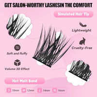 Thumbnail for Image 4 of Azenlo Natural Lash Clusters Kit Wispy Eyelash Clusters 120 pcs Cluster Eyelash Extensions C Curl Individual Lashes 10-16 mm Mix Length Natural Look Lashes Clusters with Thin Lash Band