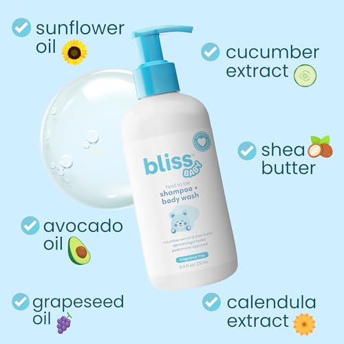 Image 5 of Bliss Baby Wash and Shampoo For Sensitive Skin, Gentle Hydrating Baby Soap