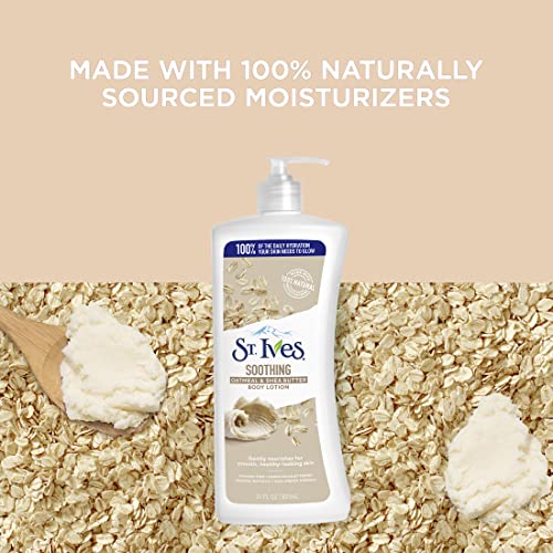 Image 7 of St. Ives Soothing Hand & Body Lotion with Oatmeal and Shea Butter, 21 fl oz, 4 Pack