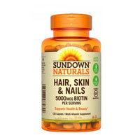 Thumbnail for Sundown Naturals Hair, Skin & Nails 5000 mcg 12 X 120 Tabs