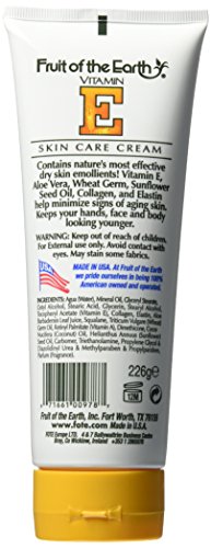 Thumbnail for Image 2 of Fruit of the Earth Vitamin-E Cream Tube, 8 Ounce