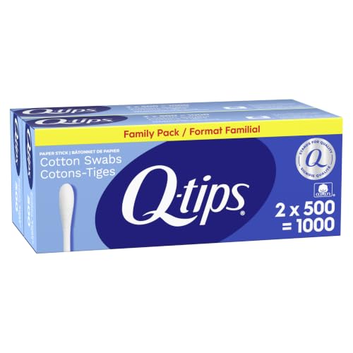 Image 1 of 500 Count (Pack of 2) for the product Q-tips Cotton Swabs, 500 Count (Pack of 2)