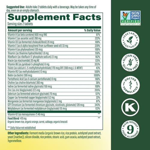 Image 4 of MegaFood Advanced Multivitamin for Men, Doctor Formulated, 60 Tablets
