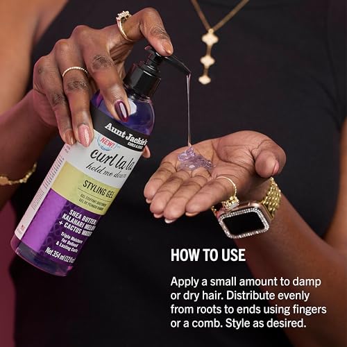 Image 6 of Aunt Jackie's Curls & Coils Curl La La Hold Me Down Styling Gel, 12 fl oz