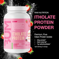Thumbnail for Image 2 of RAW Whey Isolate Protein Powder, Strawberry BumCake - 25 Servings