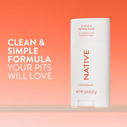 Image 2 of Native Deodorant Contains Naturally Derived Ingredients, 72 Hour Odor Control, Deodorant for Women and Men, Aluminum Free, Citrus & Herbal Musk, 2.65 Ounce (Pack of 12)