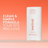 Thumbnail for Image 2 of Native Deodorant Contains Naturally Derived Ingredients, 72 Hour Odor Control, Deodorant for Women and Men, Aluminum Free, Citrus & Herbal Musk, 2.65 Ounce (Pack of 12)