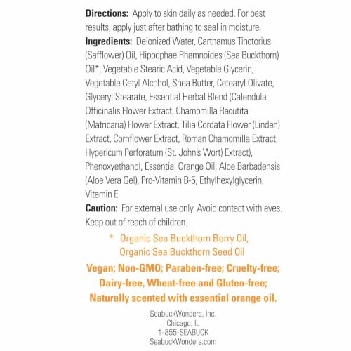 Image 3 of SEABUCKWONDERS Omega 7 Sea Buckthorn Body Lotion, 6 Fl Oz