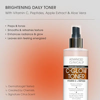 Thumbnail for Image 2 of Advanced Clinicals Vitamin C Glow Facial Mist Toner 8 Fl Oz