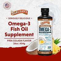 Thumbnail for Image 2 of Barlean's Pina Colada Omega-3 Fish Oil Liquid, 16oz