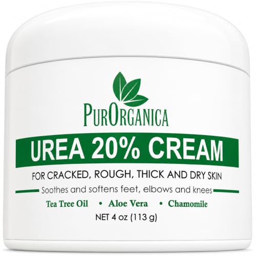 Image 1 of 4 Ounce (Pack of 1) for the product PurOrganica Urea Cream 20% for Feet, Daily Foot Cream for Dry Cracked Heels