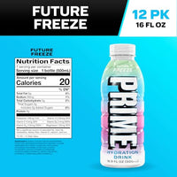 Thumbnail for Image 2 of PRIME Hydration FUTURE FREEZE, Sports Drinks with Coconut Water, Electrolyte Enhanced to Replenish Fluids, Zero Added Sugar, B Vitamins, Antioxidants, Made with Natural Flavors, 16.9 Fl Oz 12 Pack